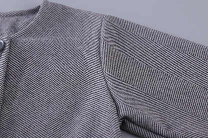 Elegant Jacket & Pants Set with Textured Fabric