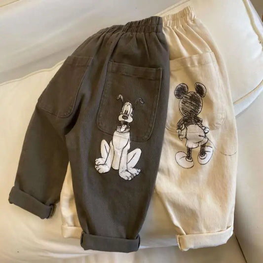 100% Cotton Mickey Mouse Canvas Pants