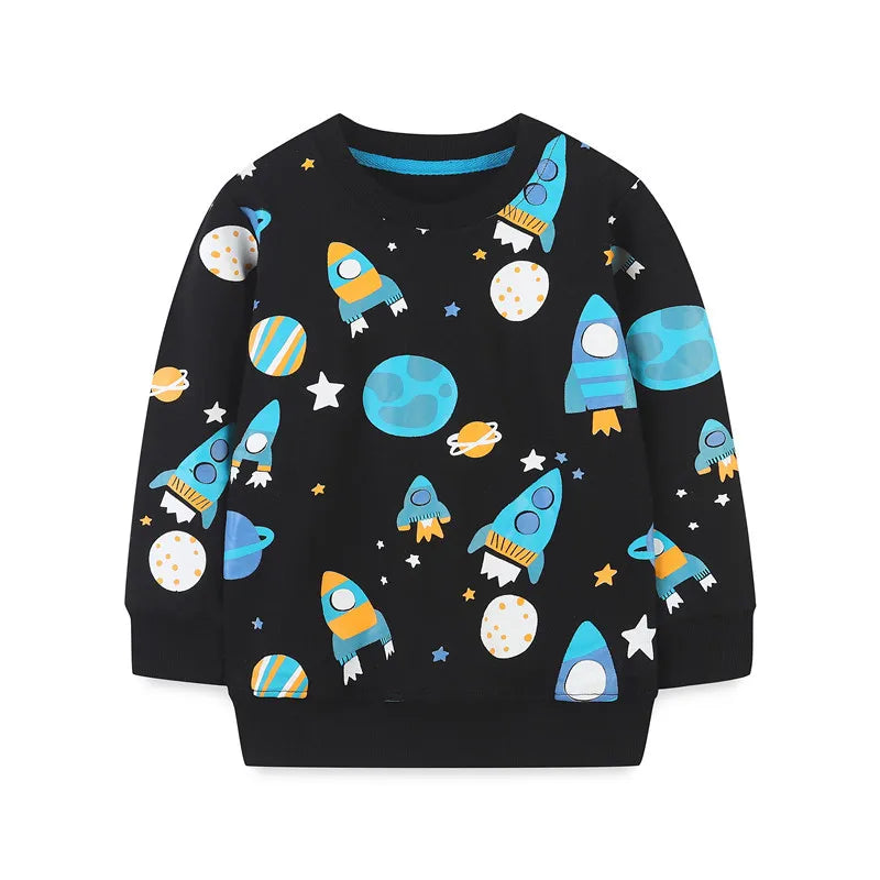 100% Cotton Space Rocket Sweatshirt & Jogger Set