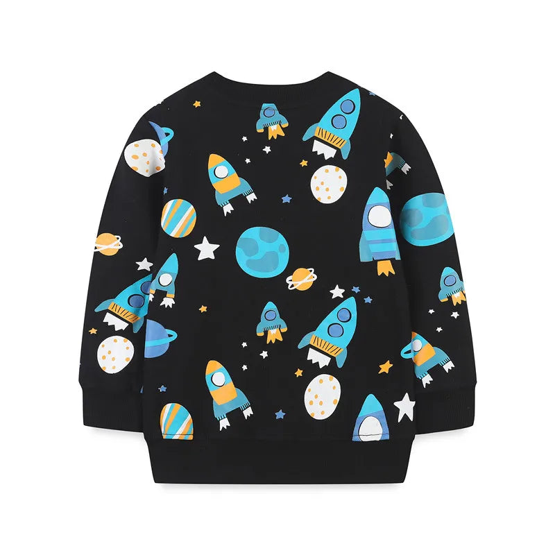 100% Cotton Space Rocket Sweatshirt & Jogger Set