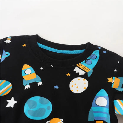 100% Cotton Space Rocket Sweatshirt & Jogger Set
