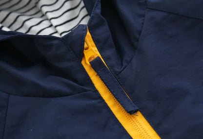 Boys Lightweight Hooded Zip Jacket – Cartoon Detail Everyday Layer