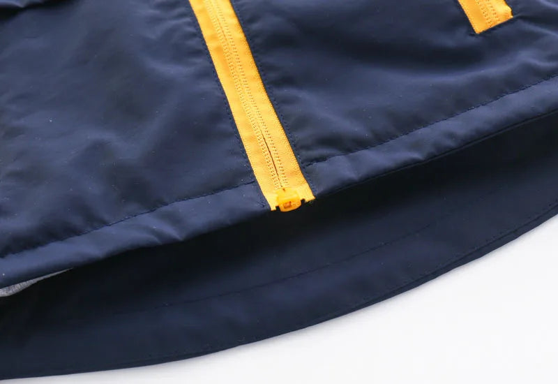 Boys Lightweight Hooded Zip Jacket – Cartoon Detail Everyday Layer