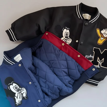 Varsity Jacket with Mickey & Donald Appliqué Jacket