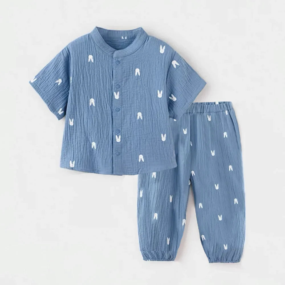 100% Organic Cotton Casual T-Shirt Top & Bottoms Set