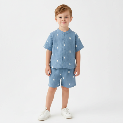 100% Organic Cotton Casual T-Shirt Top & Bottoms Set