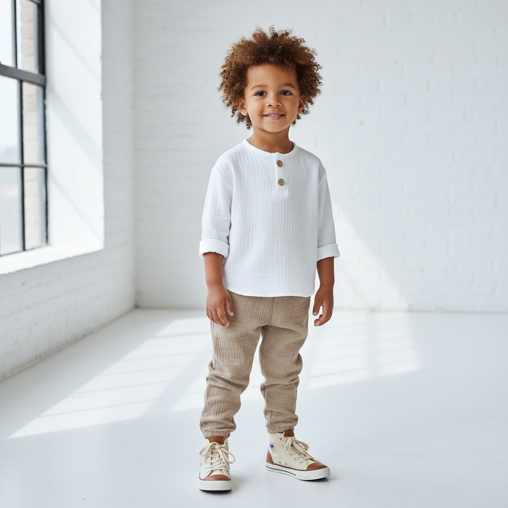 100% Organic Cotton Casual T-Shirt Top & Bottoms Set