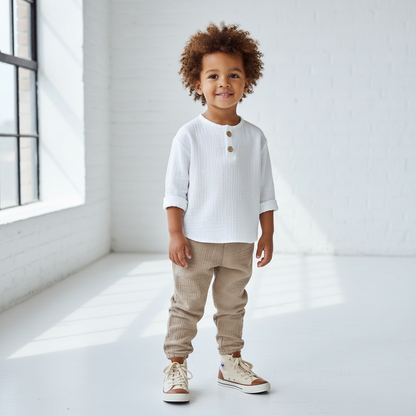 100% Organic Cotton Casual T-Shirt Top & Bottoms Set