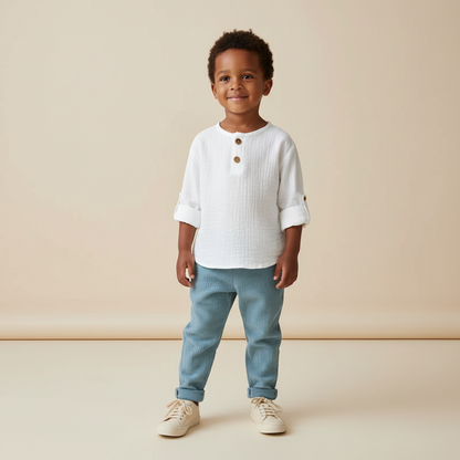 100% Organic Cotton Casual T-Shirt Top & Bottoms Set