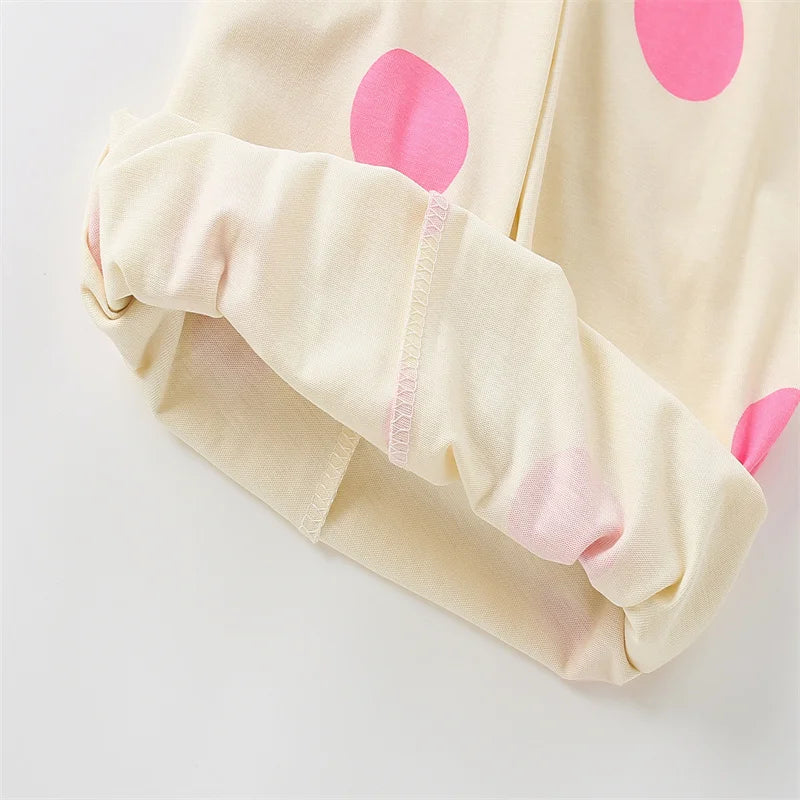 100% Cotton Girls Horse Applique Pyjamas Set - Cotton Sleepwear