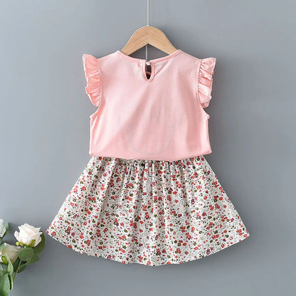 Minnie Mouse Flying Sleeve Top with Skirt Set