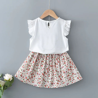 Minnie Mouse Flying Sleeve Top with Skirt Set