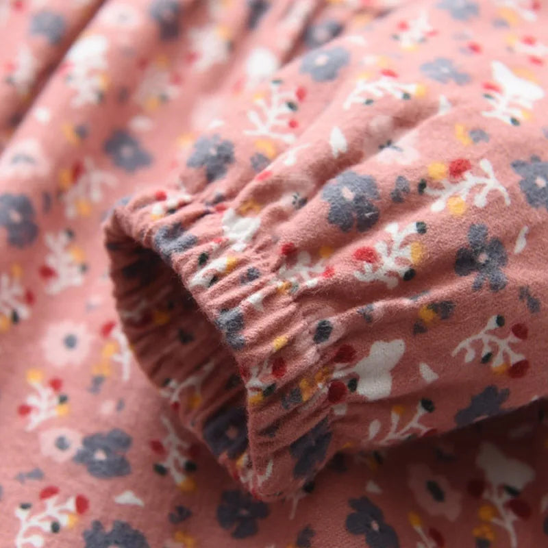 Floral Ruffle Collar Dress With Ribbon Detail